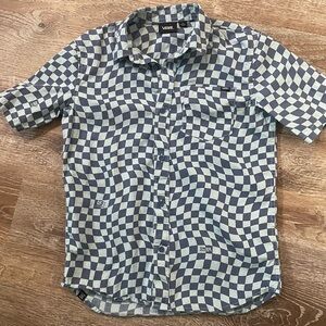 Vogue Blue Checkered boys button up Shirt